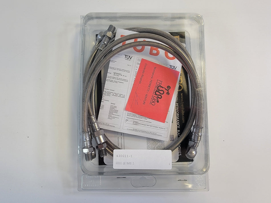 Moto Guzzi LeMans 3 Fren Tubo Stainless Brake Line Hose Kit - Made in Italy 430011-1