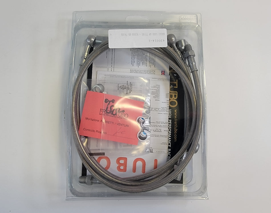 Moto Guzzi 1000SP Fren Tubo Stainless Brake Line Hose Kit - Made in Italy 430014-1