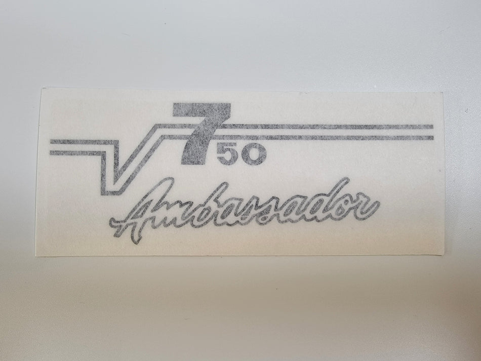 Moto Guzzi Decal Transfer Ambassador Ambo Battery Cover Black and White 3255LC
