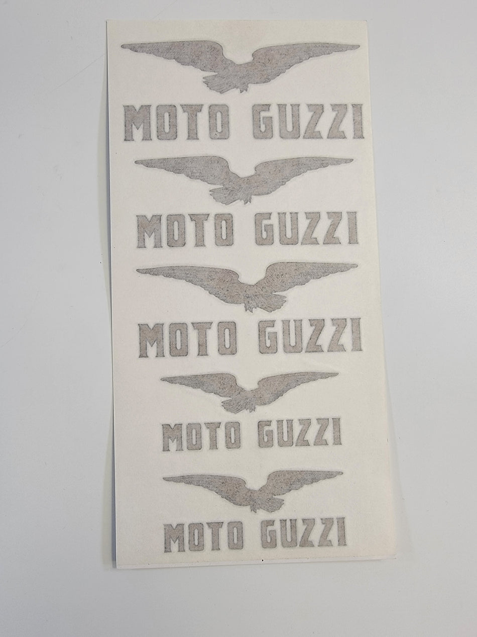 Moto Guzzi Decal Transfer Set Vintage Gold - Fuel tank and fender