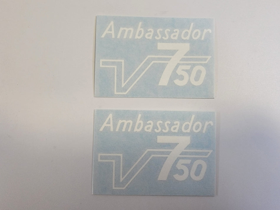 Moto Guzzi Decal Transfer Ambassador Early Ambo Battery Cover White 8715LC