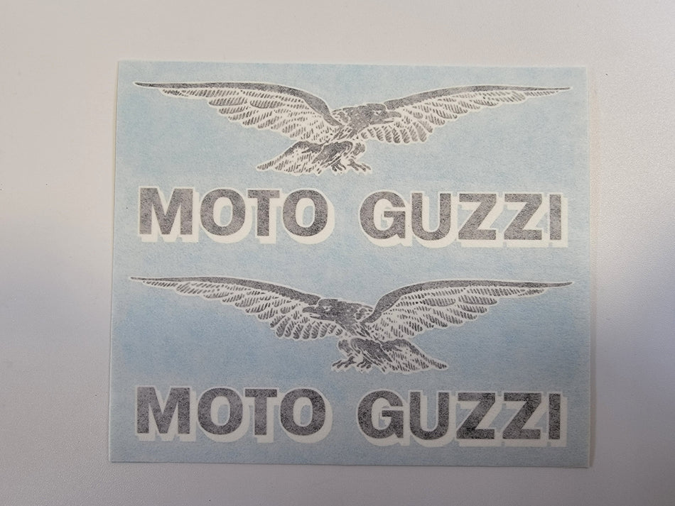 Moto Guzzi Decal Transfer Ambassador Eldorado Fuel Tank - Black and White 9020LC