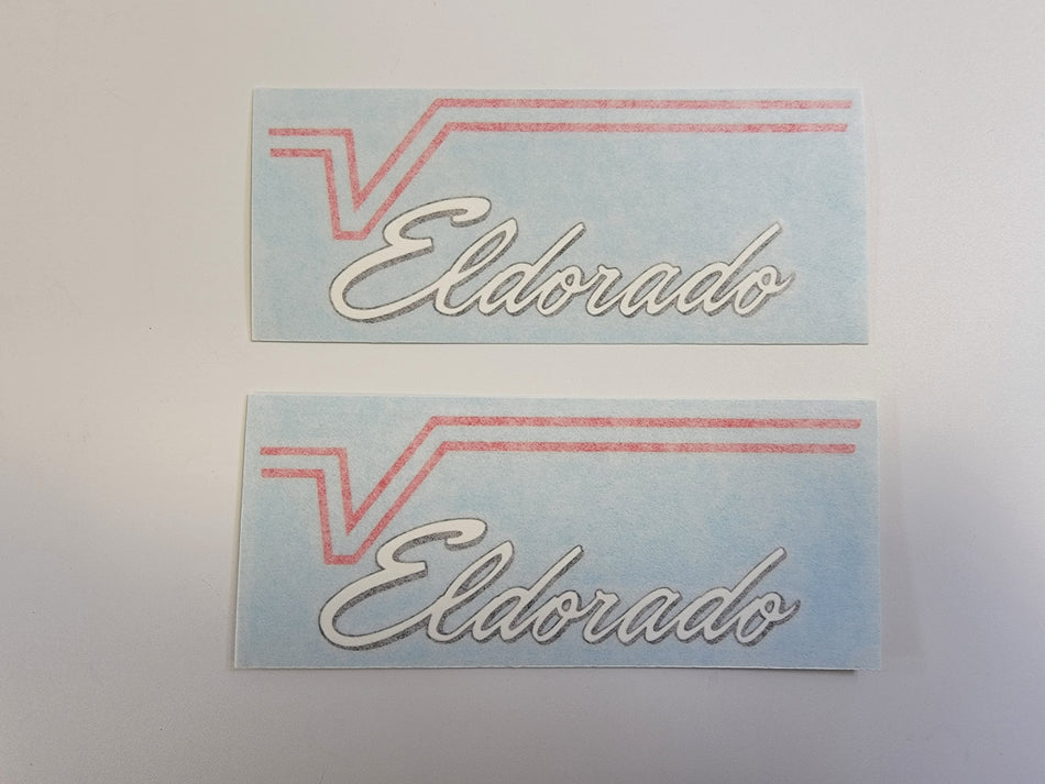 Moto Guzzi Eldorado Decal Transfer Set Battery Cover Red and White 7744LC