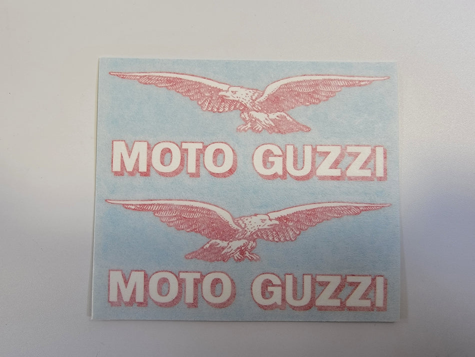 Moto Guzzi Decal Transfer Ambassador Eldorado Fuel Tank - Red and White 7745LC