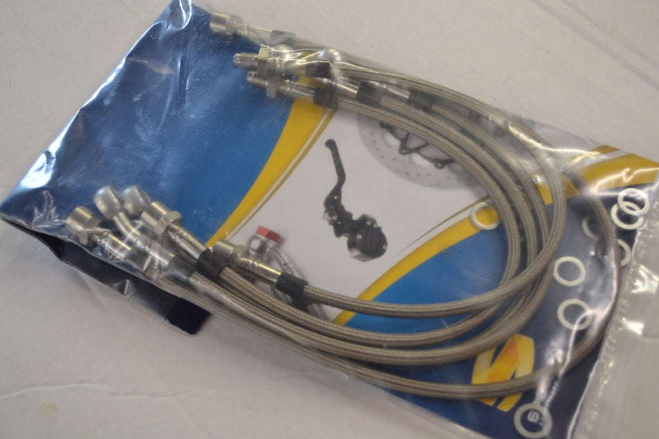 Moto Guzzi Stainless Steel Brake Line Hose Kit for 850 T3