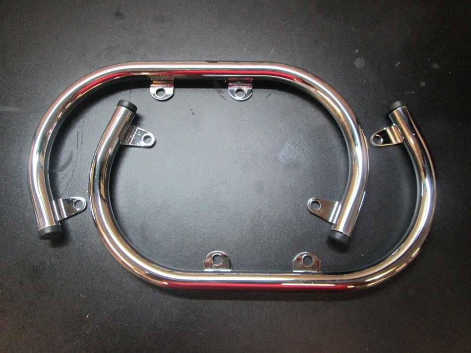 Moto Guzzi Head Guard Set Chrome Fits Round and Square Head